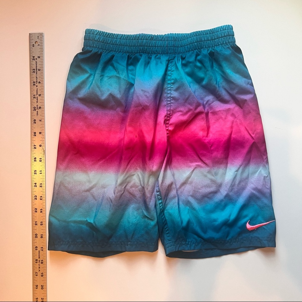 Nike Boys swim short size L ombré pink and aqua